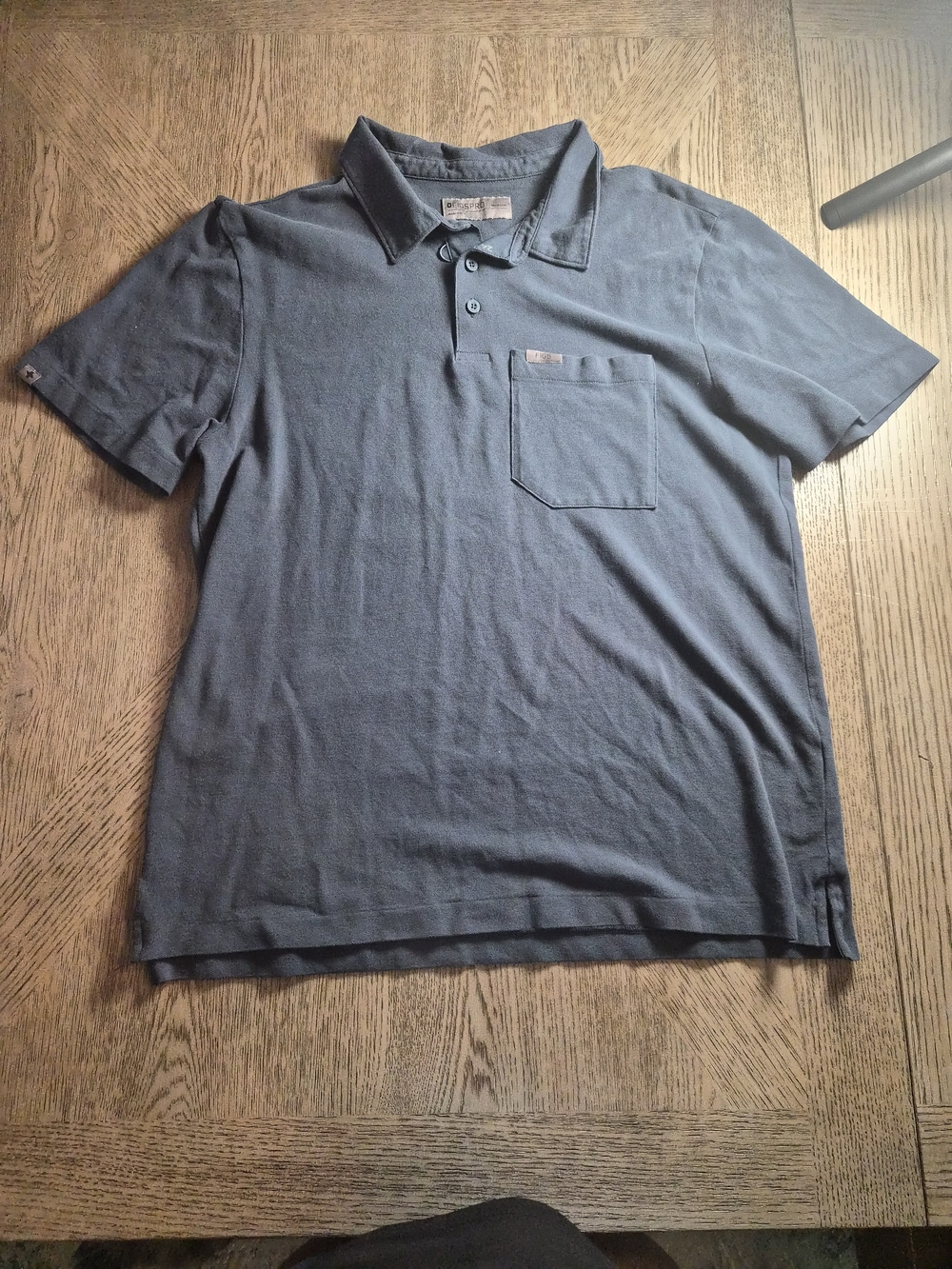 Figs Men's Short Sleeve Polo in Slate Blue